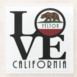 LOVE Felton California Glazen Onderzetter