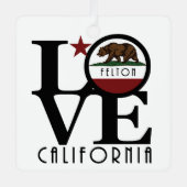 LOVE Felton California Metalen Ornament (Voorkant)