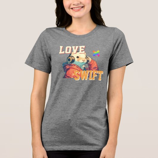 LOVE × FERRET - Custom  Tri-Blend Shirt (Voorkant)