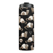 Love Ferrets - Black Thermosbeker (Voorkant)