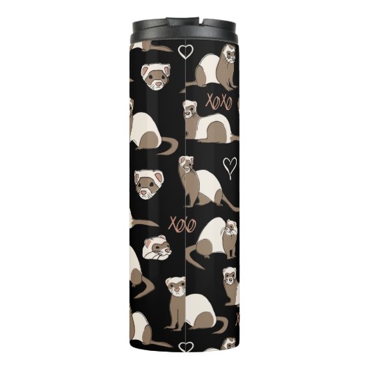 Love Ferrets - Black Thermosbeker (Achterkant)