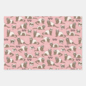 Love Ferretten - Black Blue Pink Inpakpapier Vel (Voorkant 3)