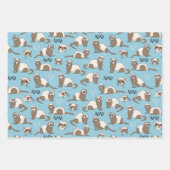 Love Ferretten - Black Blue Pink Inpakpapier Vel (Voorkant 2)