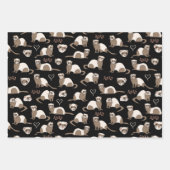 Love Ferretten - Black Blue Pink Inpakpapier Vel (Voorkant)