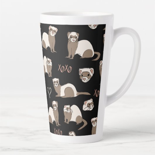 Love Ferretten - Black Latte Mok (Rechts)