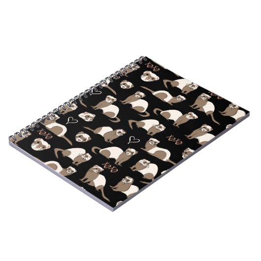 Love Ferretten - Black Notitieboek (Linkerzijde)