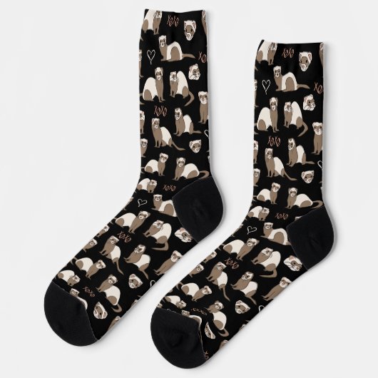 Love Ferretten - Black Socks Sokken (Links)