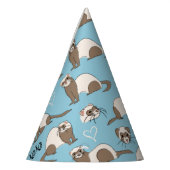 Love Ferretten - Blue Party Pet Feesthoedjes (Links)