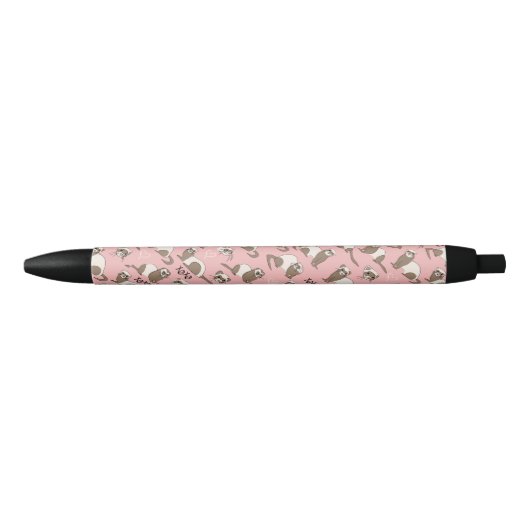 Love Ferretten - Roze Black Ink Pen (Voorkant)