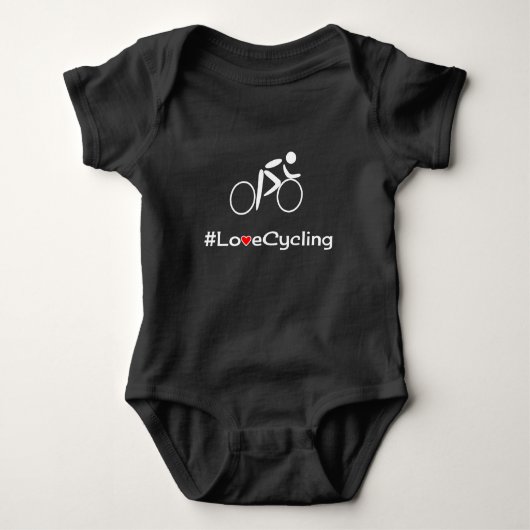 Love Fietsen slogan fietser baby Romper (Voorkant)