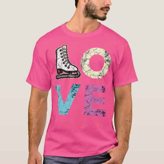 Love Figure Skating For Ice Skating Girls T-shirt (Voorkant)