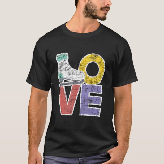 Love Figuur Ice Skating Schaatsen Dancer Danser T-shirt (Voorkant)