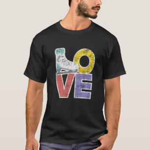 Love Figuur Ice Skating Schaatsen Dancer Danser T-shirt