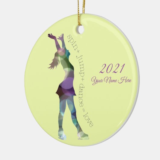 Love Figuur Skating Ornament (Links)