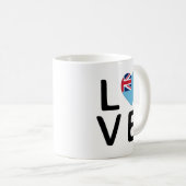 Love - Fiji Flag Koffiemok (Voorkant rechts)