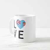 Love - Fiji Flag Koffiemok (Voorkant links)