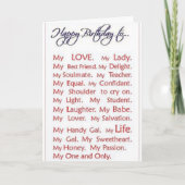 "LOVE FILL" VERJAARDAG KAART VOOR "MY LOVE" (Voorkant)