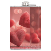 Love-Filled Be My Valentine Vinyl Wrapped Flask Heupfles (Achterkant)