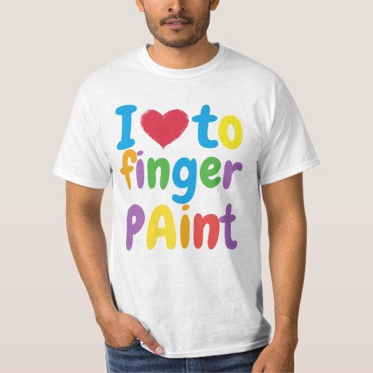 Love finger paint t-shirt (Voorkant)