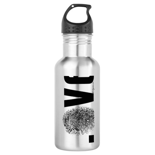Love Fingerprint Black and White Waterfles (Voorkant)