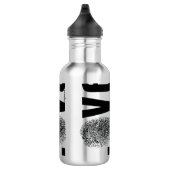 Love Fingerprint Black and White Waterfles (Rechts)