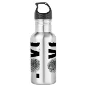 Love Fingerprint Black and White Waterfles (Achterkant)