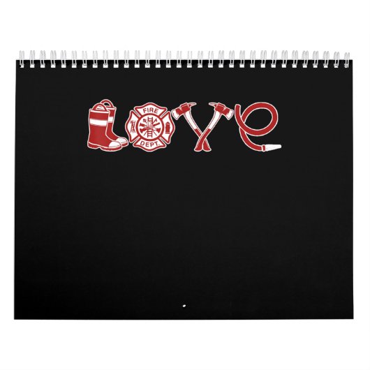 Love Firefighter Valentijnsdag | Brandweervrouw Kalender (Hoes)