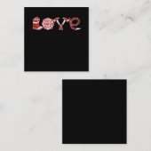 Love Firefighter Valentijnsdag | Brandweervrouw Vierkante Visitekaartje (Voorkant / Achterkant)