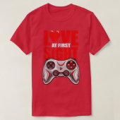 Love-first-Sight Valentijnsdag Video Game Gam Gam T-shirt (Design voorkant)