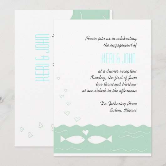 Love Fish 2 Kaart (Voorkant / Achterkant)