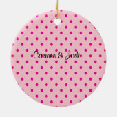 Love Fish Couple-kerstversiering Keramisch Ornament (Achterkant)