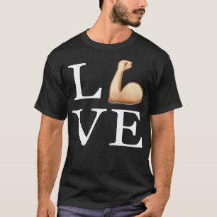 Love Fitness Fleing Muscles emoji icon bakery bir T-shirt