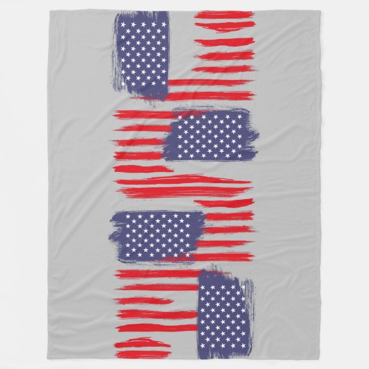 LOVE FLAG USA/EEUU TEXT BRUSH STROKE BY MASANSER P FLEECE DEKEN (Voorkant)