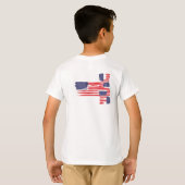 LOVE FLAG USA/EEUU TEXT BRUSH STROKE BY MASANSER P T-SHIRT (Achterkant volledig)