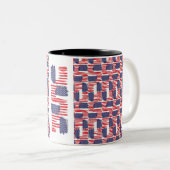 LOVE FLAG USA/EEUU TEXT BRUSH STROKE BY MASANSER P TWEEKLEURIGE KOFFIEMOK (Voorkant rechts)