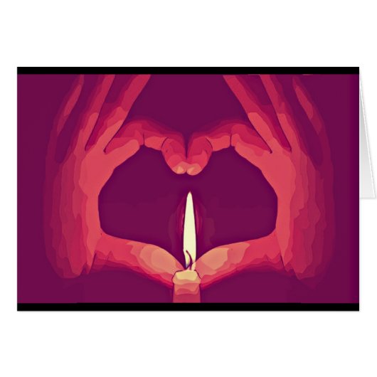 Love Flames-Wenskaart (Voorkant Horizontaal)