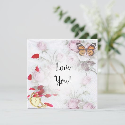 Love Flat Wenskaart Kaart (Staand voorkant)