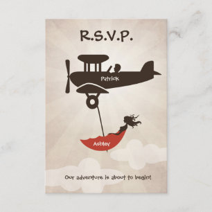 LOVE FLIGHT Weddenschap RSVP Uitnodiging