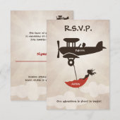LOVE FLIGHT Weddenschap RSVP Uitnodiging (Voorkant / Achterkant)