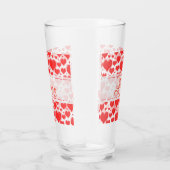 Love Floating Red Valentijnsdag Hearts Pattern Glas (Rechts)
