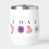 LOVE Floral Butterfly Design Romantic Gift for Her (Voorkant)