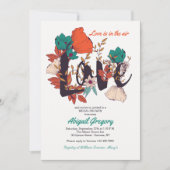 Love Floral Invitation Kaart (Voorkant)
