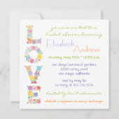 LOVE Floral Invitation Kaart (Achterkant)