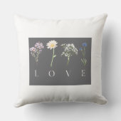 LOVE Floral – Romantic Botanical Print Kussen (Achterkant)