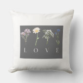 LOVE Floral – Romantic Botanical Print Kussen (Voorkant)