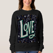 Love Floral Script Trui (Voorkant)