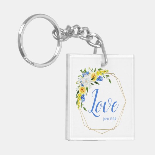 Love Floral Sleutelhanger (Voorkant Links)