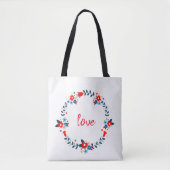 Love Floral Wreath Tote Bag (Voorkant)