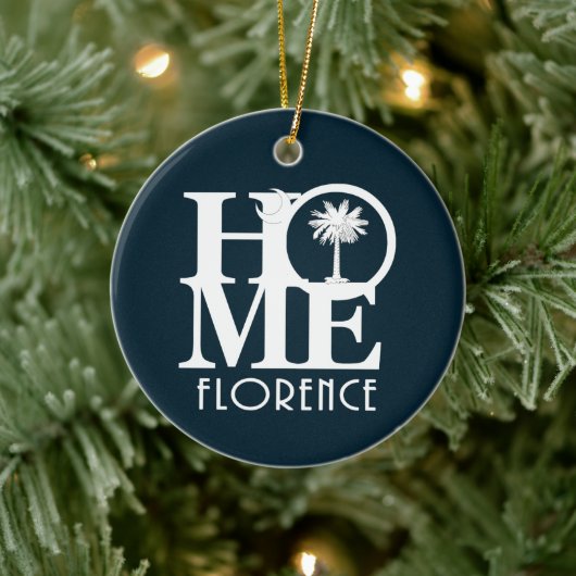 LOVE Florence, South Carolina Ceramic Ornament (Boom)