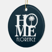 LOVE Florence, South Carolina Ceramic Ornament (Links)
